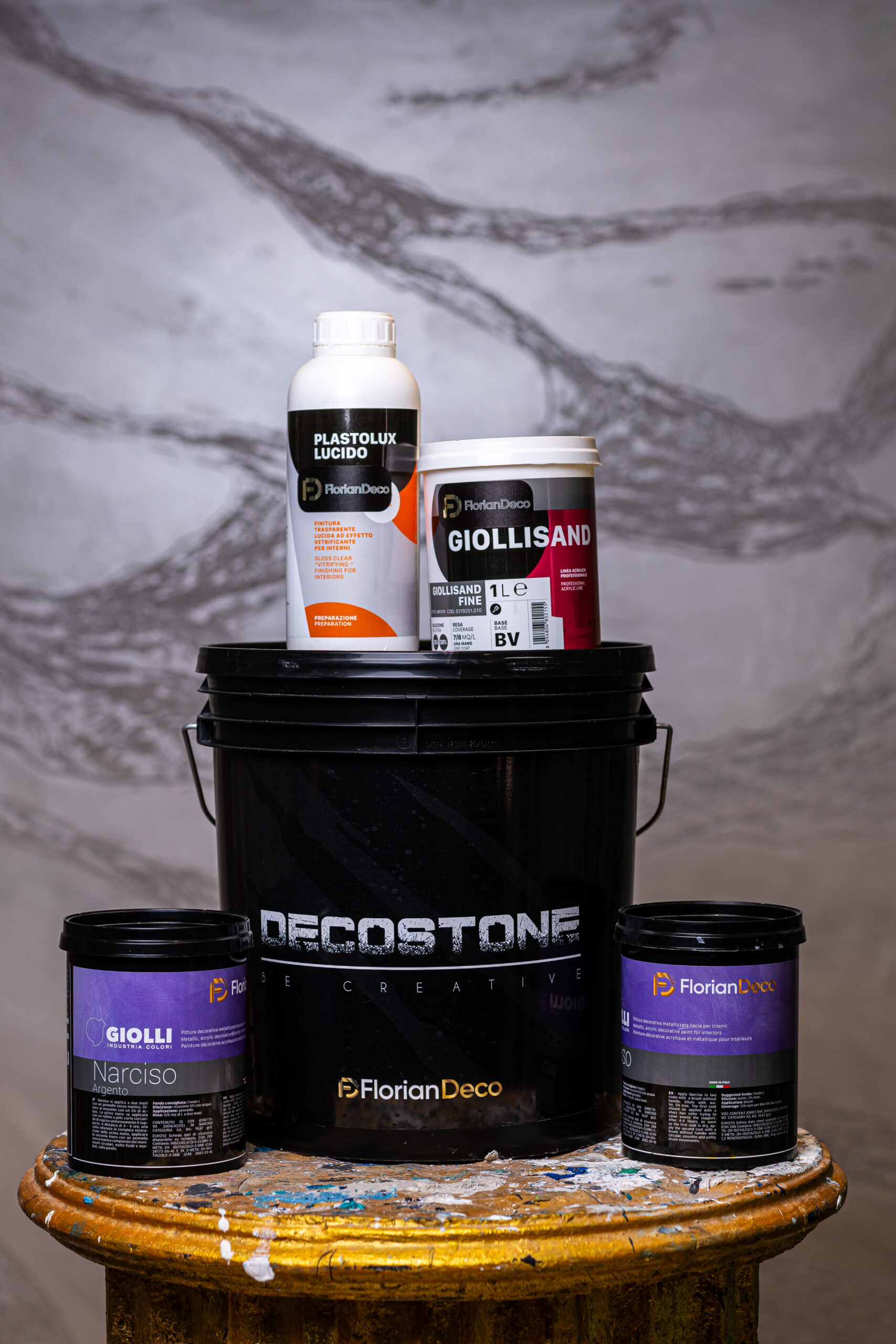 Kit Piatra Sparta Giolli pentru 12 mp Sand Decostone Narcisso Plastolux Lucido