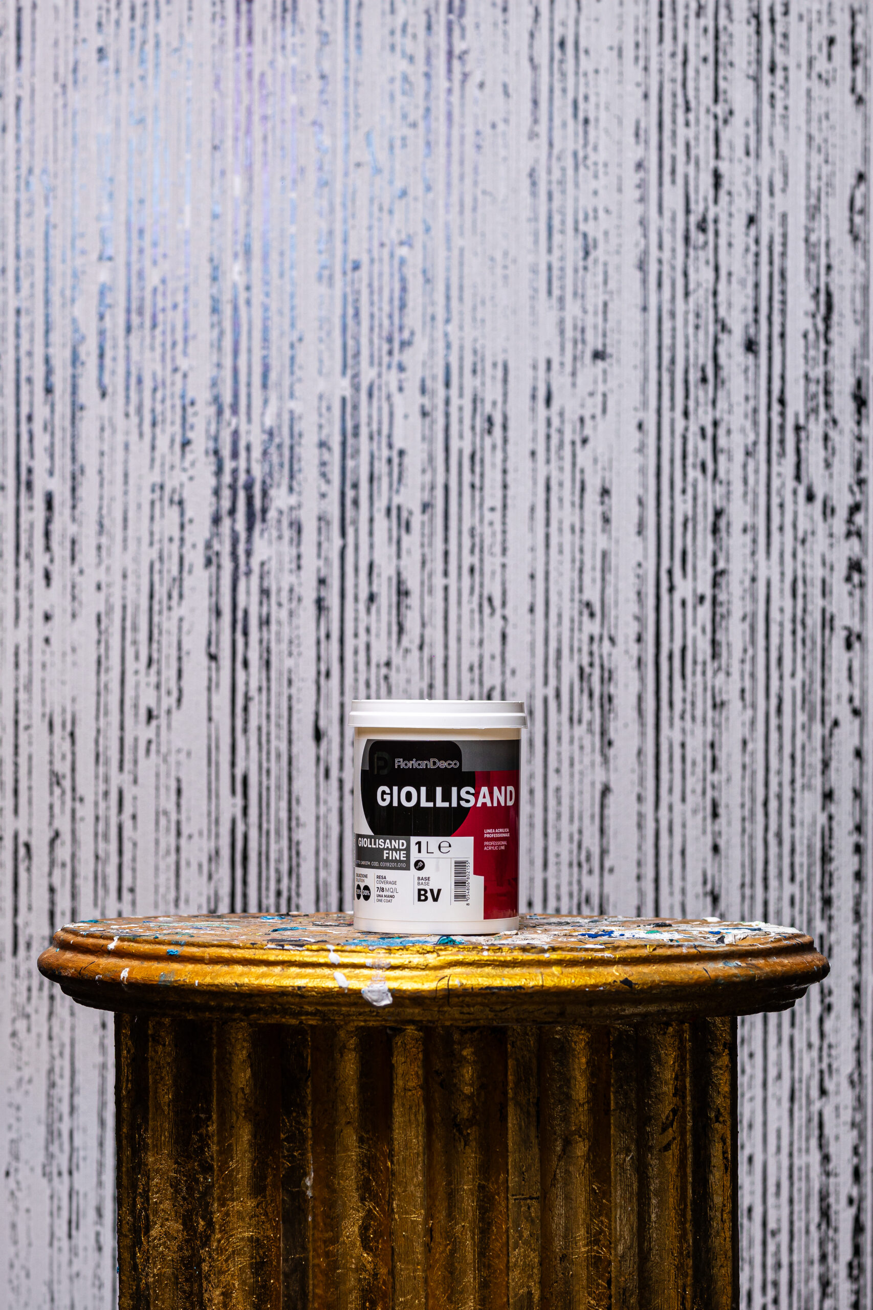 Kit Fond Alb: GiolliSand 1 L + Decostone 24 KG + Verbo White 1 L + Acril 1 L + Folie + Plastolux 1 L